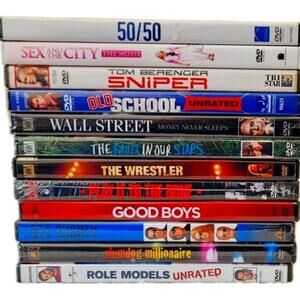 NEW and Used DVDS. Lot Of 12 - 8 Are Sealed. Wall Street Sniper Role Models